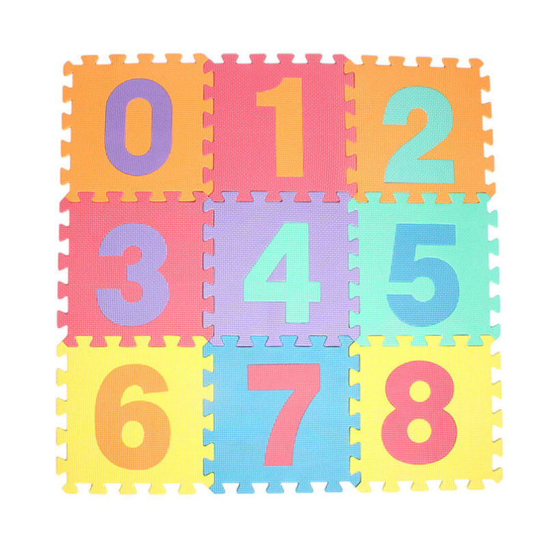 Tapis puzzle en mousse pour bébé en forme de chiffres