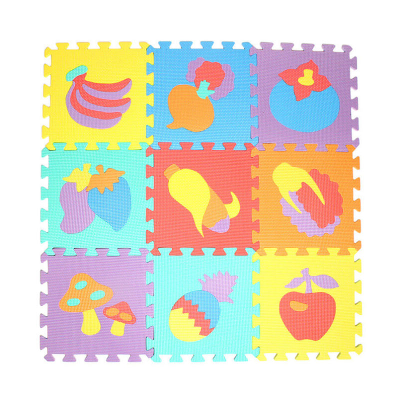 Tapis puzzle en mousse pour bébé en forme de fruits