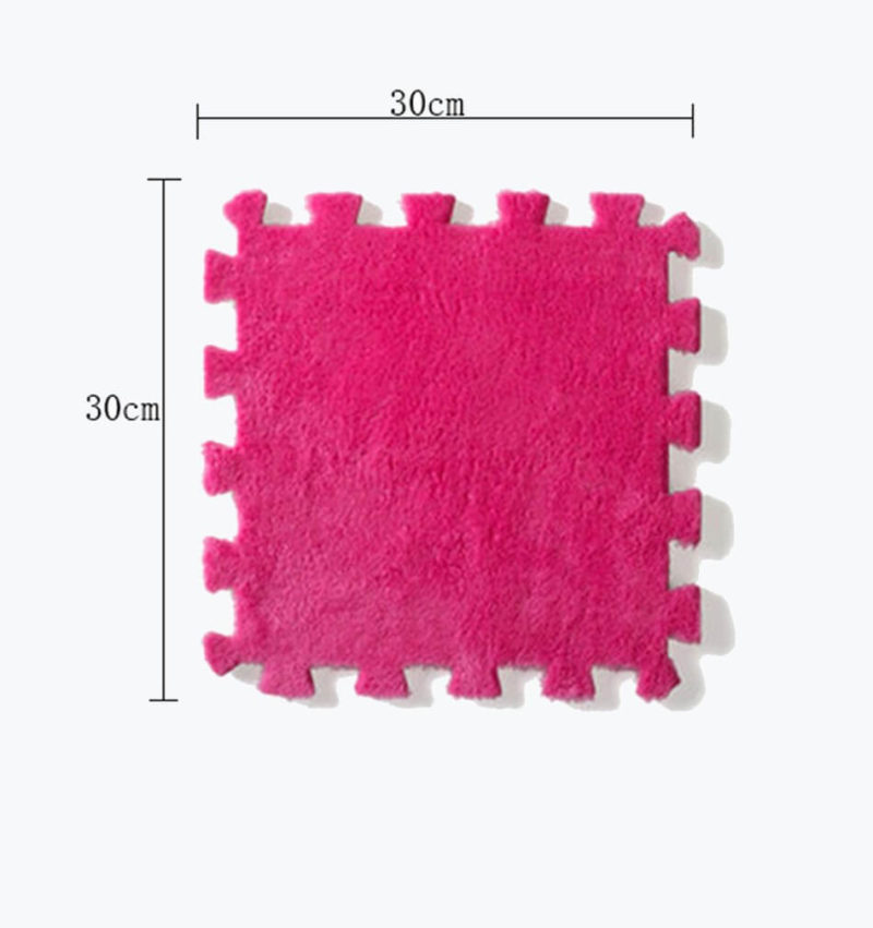 Dimensions d'une dalle en mousse rose pour bébé