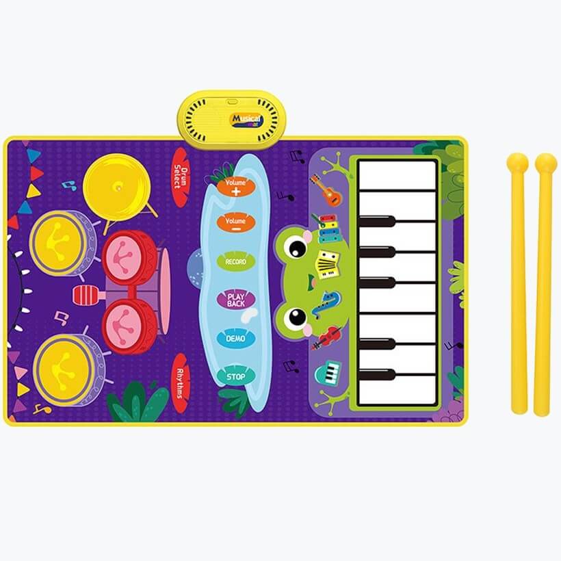Qiilu Tapis de musique pour bébé Enfants Tapis de piano rampant Jouet  musical éducatif Cadeau pour enfants, Tapis, Tapis de musique pour bébé 