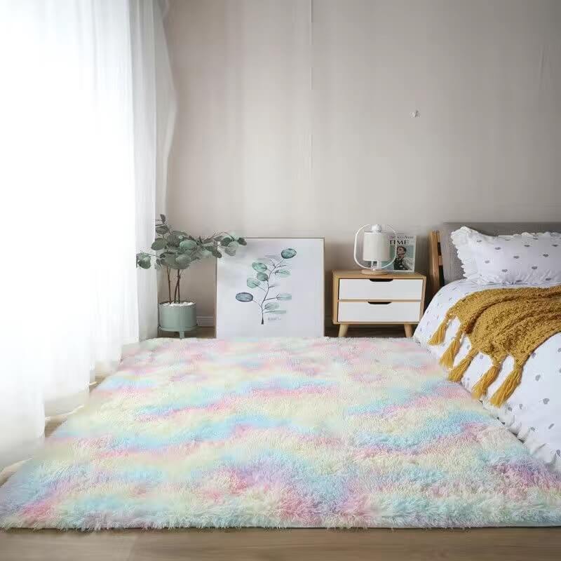 Grand tapis chambre fille multicolore