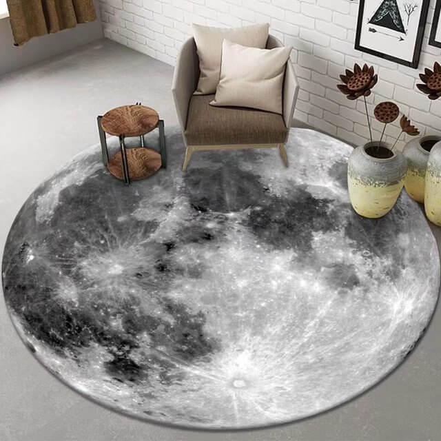 Tapis rond lune