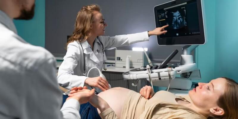 échographie d'une femme enceinte