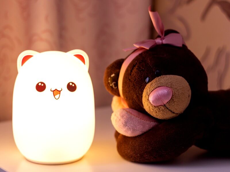 Veilleuse en forme de chat pour bébé