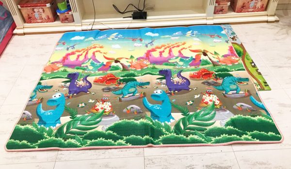Grand tapis de jeu dinosaures en mousse