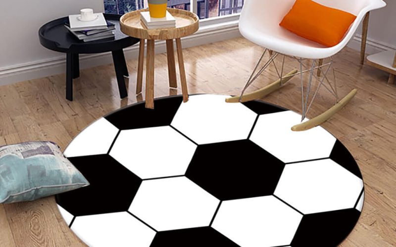 Tapis ballon de foot pour garçon