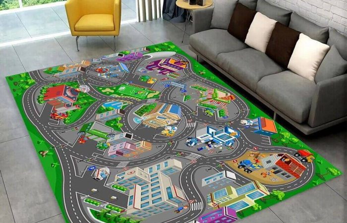 Tapis de jeux avec routes et ville