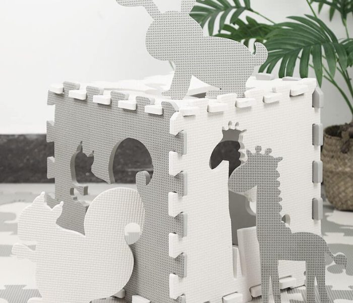 Tapis de sol puzzle pour bébé en forme de cube