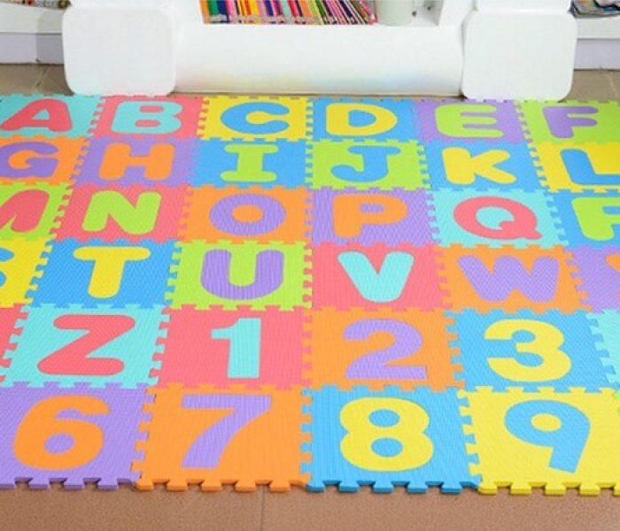 Tapis puzzle en mousse 36 pieces lettres chiffres