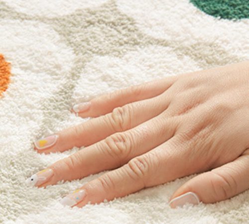 Tapis rond doux et moeleux pour chambre d'enfant