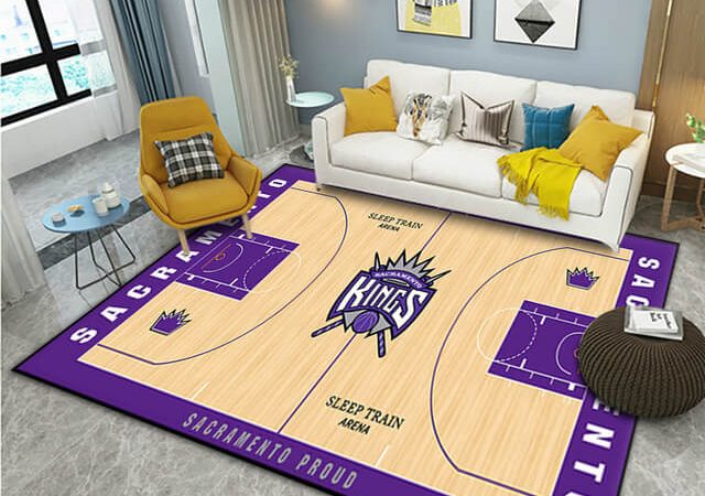 Tapis terrain de basket de l'équipe de Sacramento kings