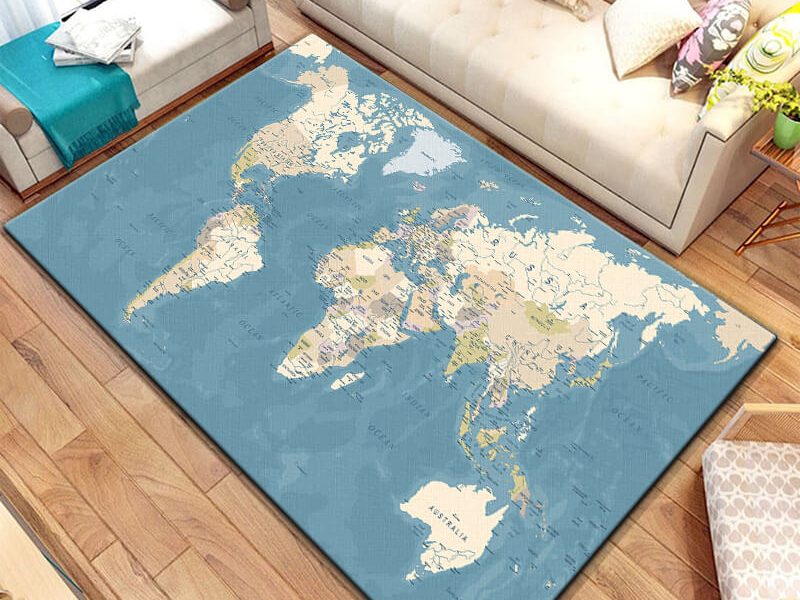 tapis carte du monde